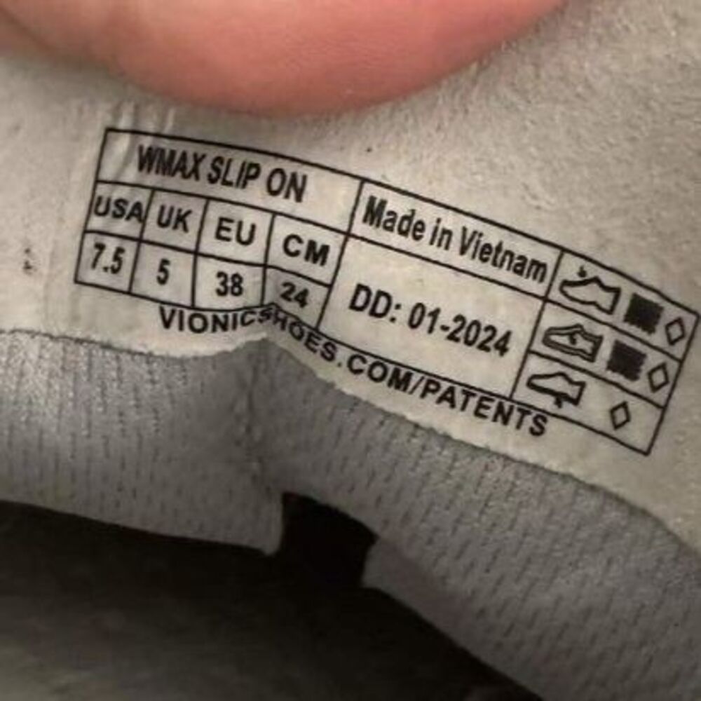 Vionic WalkMax Grey Pink Mesh Walking Sneakers Womens 7.5 Orthotic Cushioned - Picture 7 of 7